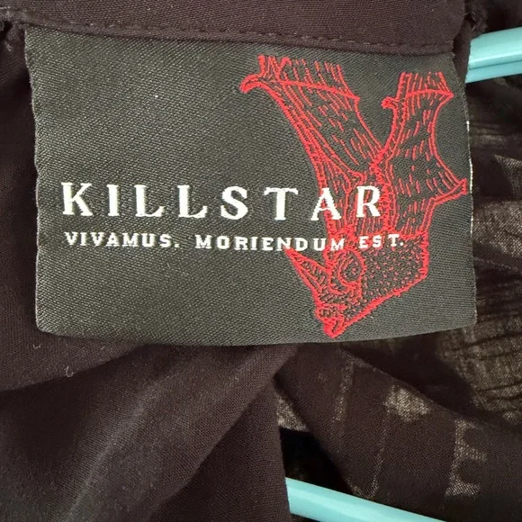 Killstar Weird Tales Monochromatic Skull Graphic Long-Sleeve Mini Dress Size XL - Picture 4 of 12